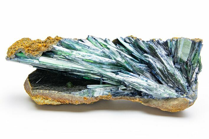 Gemmy, Emerald-Green Vivianite Crystal Cluster - Brazil #218212